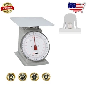 8-Inch Analog Receiving Scale - Heavy-Duty Stainless Steel, 10lb Capacity - Picture 1 of 3