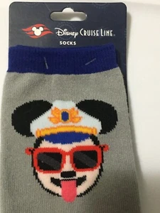 Disney Cruise Line DCL Captain Mickey Mouse Emoji Kids Boys Socks One Size NWT - Picture 1 of 10