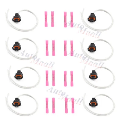 8pc Fuel Injector Connector Harness for Saturn Aura Ion Outlook Sky Vue Saab 9-3 — 第 1/4 张图片