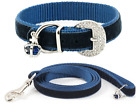 Ancol Dog / Puppy Small Bite Crown Jewels collar & lead set. Blue Small. New!