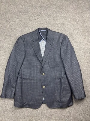 Ibiza Casio Blazer мужчин 42S синий хлопок смесь Италии сделано спортивное пальто 2 кнопки - Изображение 1 из 4