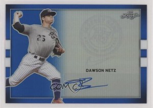 2018 Leaf Perfect Game National Showcase Metal Blue /20 Dawson Netz #BA-DN1 Auto