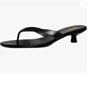 Pazzion Black Flip Flops Open Toe Low Heels Thong Sandals Casual Daily Shoes - Picture 1 of 8