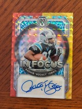 2023 Panini Mosaic Choice InFocus Red & Yellow Prizm Raghib "Rocket" Ismail Auto