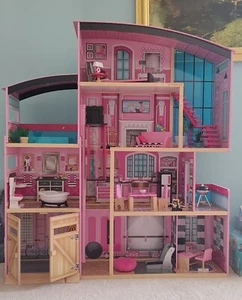 Boxed Kidkraft Shimmer Dollhouse huge large mansion & accessories fits Barbie - Picture 1 of 6