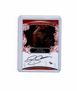2020 Sport Kings Red Ray Allen Auto #A38; 01/50; E-Bay 1 of 1; 3 Pt. Wizard.
