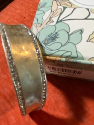 Plunder GIA серебристого тона манжеты браслет яркий кристалл отделки в коробке - Изображение 1 из 4