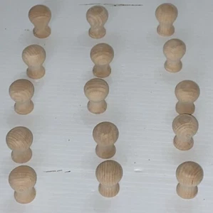 Perillas de cajón de muebles de madera redondas sin terminar de 15 piezas nuevas - Imagen 1 de 11