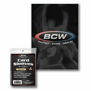 1000 BCW Thick Sleeves -Sport/Trading/Gaming Cards 10 Packs