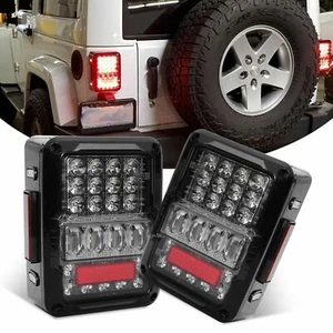 Rear LED Tail Lights Brake Turn Stop Reverse for Jeep Wrangler JK JKU 2007-2018 - Picture 1 of 12