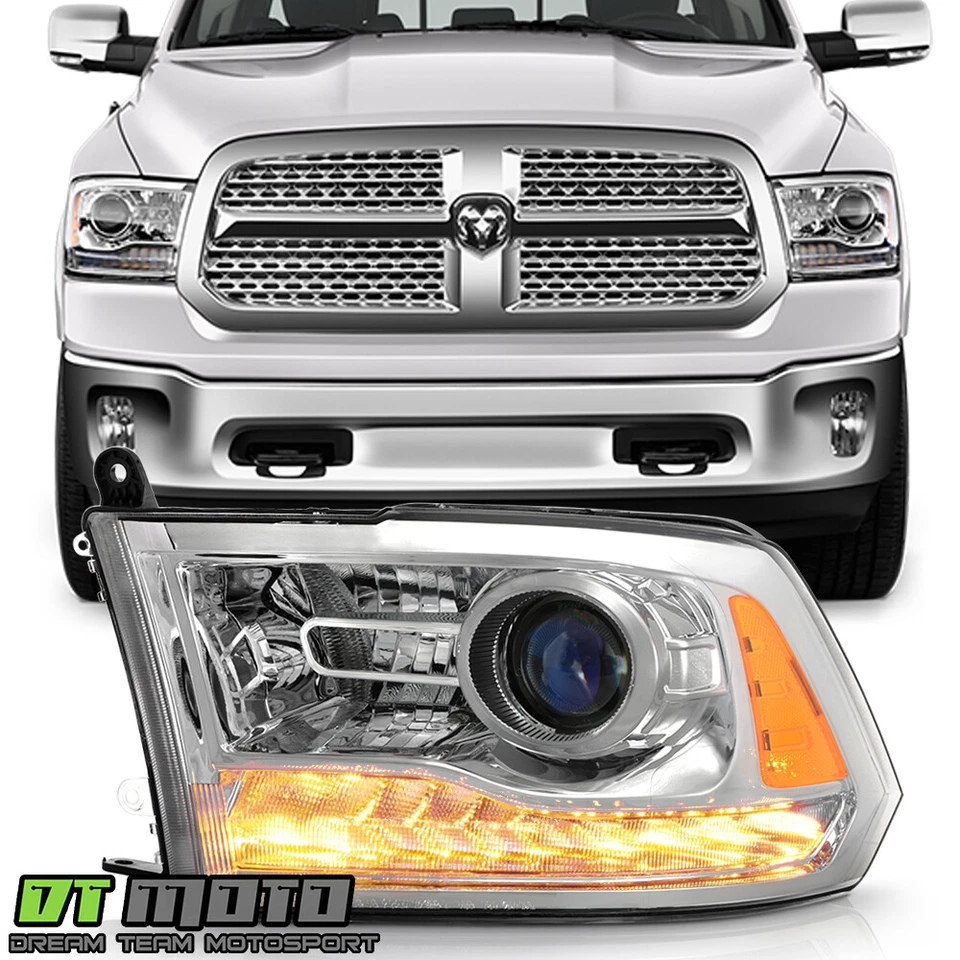 Ram 1500 2500 3500 2013-2015 con moldura cromada proyector faro faro - conductor Foto 1 de 4