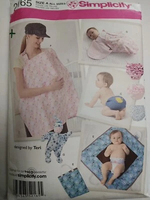 Nursing Cover Blanket Baby Doll Toy Bag Diaper Simplicity 2165 Sewing Pattern - Image 1 of 4