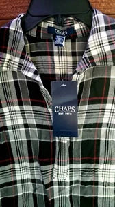 Ralph Lauren Chaps Womens Size XS Red Black Plaid Flannel Blouse Shirt Top - Picture 1 of 9