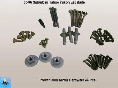 Pernos de espejo de puerta Suburban Tahoe Yukon Avalanche 03 a 06 herrajes 44 piezas varios Foto 1 de 4
