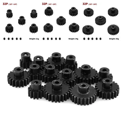 0.8 Module 3.175 Hole 32P Module Steel Gear Motor Gears For 1/10 Model Car - Image 1 of 4