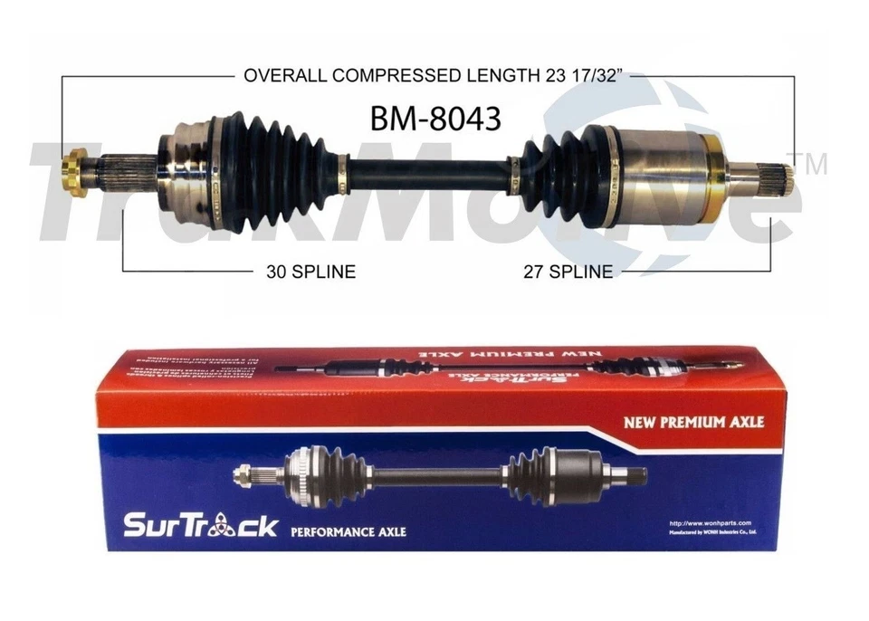 Eje CV izquierdo conductor delantero izquierdo SurTrack BM-8043 BMW X3 2004-2010 Foto 1 de 1