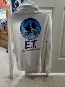 Old Navy E.T. Universal Studios M Double Sided ET Hoodie Hooded Sweatshirt Vtg - Picture 1 of 3