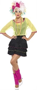 Smiffys 80s Pop Tart Costume, Black & Yellow (Size S)