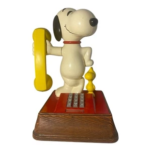 Vintage 1976 The Snoopy and Woodstock Phone - Head Turning Push Button Telephone - Bild 1 von 10
