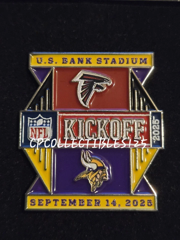 Atlanta Falcons VS Minnesota Vikings Game Day Pin 9/14/25 NO PACKAGE 2025 - Image 1 of 1