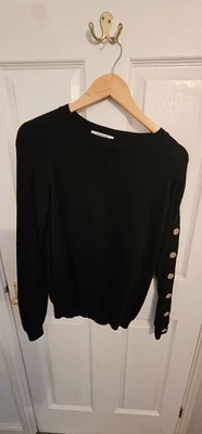 Givenchy Ladies Jumper Size XS UK 6 - 8 Black with Gold Buttons - Image 1 of 4