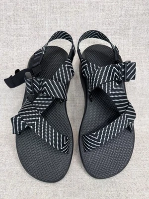 Sandalias deportivas CHACO NWOB Mega Z Cloud correa ancha para mujer talla 10 Vibin negras blancas Foto 1 de 4
