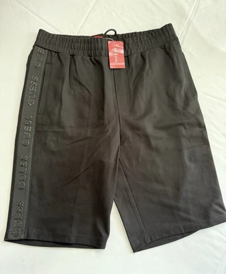 NWT Guess Los Angeles Men's Mateo Knit Shorts Size Medium Color Black - Image 1 of 4