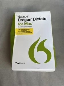 Dragon Dictate Speech Recognition Software with Disc & Headset FOR MAC - Picture 1 of 3