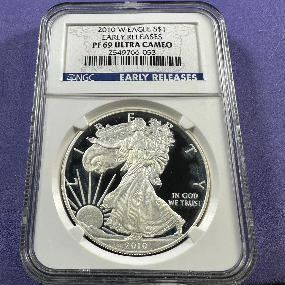 Silver Eagle 2010-W prueba NGC PF69 ULTRA CAMAFEO, LANZAMIENTOS TEMPRANOS (87145) Foto 1 de 2