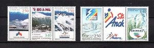 Andorra (Francia) 1993 Set Sellos Deportes de Invierno/Esquí (Michel 446/50) Bonito MNH - Imagen 1 de 1
