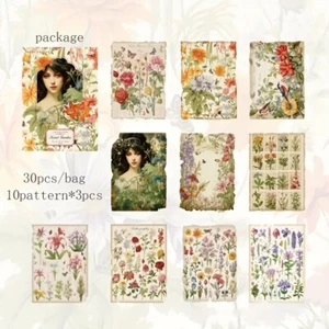 Secret Garden Craft Paper Junk Journal Cardmaking Scrapbooking Collage 30 pcs - Picture 1 of 2