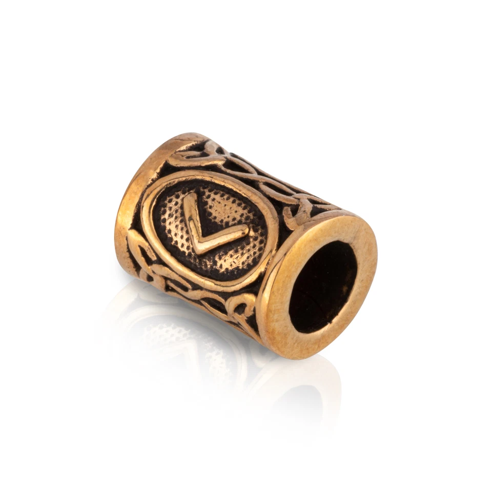 KENAZ - Bronze Futhark Rune Bartperle Germanisch Keltisch Wikinger Gothic 3552 - Bild 1 von 1