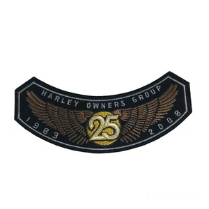 Harley Davidson HOG Owners Group 25 Year Anniversary Rocker Patch 1983-2008 NEU - Bild 1 von 2