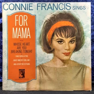 Connie Francis; "Connie Francis Sings For Mama"; MGM; E-3793; 1965; Mono; Good - Picture 1 of 4