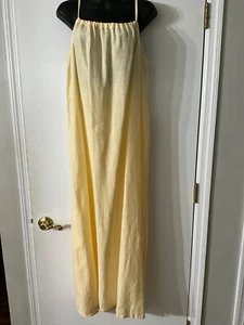 Beacon Cove Maxi Dress 100% Linen Pastel Yellow, size S - Imagen 1 de 5