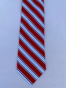 1990's Vintage Red & Blue Diagonal Striped Tie - Picture 1 of 4