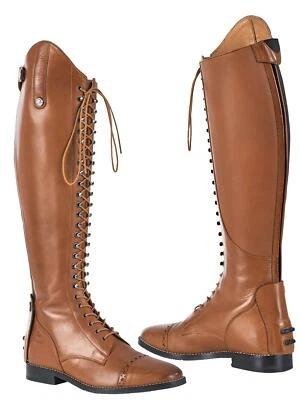 Busse Reitstiefel LAVAL cognac mit Schnürung NEW alle Größen