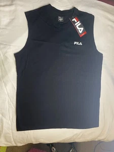 Fila Men's Size Medium Workout Training Shirt Sleeveless Tank Top Loose Fit Blk - Picture 1 of 12