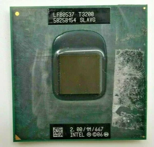 INTEL Pentium T3200 SLAVG MOBILE - 2,00GHz / 1M / 667MHz - Sockel P #615 - Bild 1 von 2
