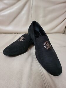 AUTH ROBERTO CAVALLI MENS SHOES LOAFERS US 8 MADE IN ITALY