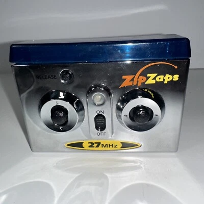 Zip Zaps 27 MHz Silver Blue Remote Control Radio Shack 60-7011 Working - Image 1 of 4