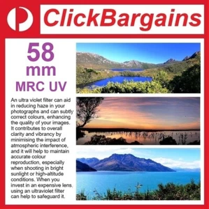 58mm MRC UV camera lens filter 58 mm Multi Resistant Coating ultraviolet protect - Picture 1 of 3