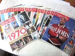 PARADE MAGAZINE 2020 18 ISSUES DWAYNE JOHNSON SEINFELD McCONAUGHEY BROSNAN 1970s - Picture 1 of 20