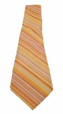 Vintage Unique Beau Brummell Palm Beach White Yellow Pink REPP Stripe Neck Tie 5 — 第 1/4 张图片