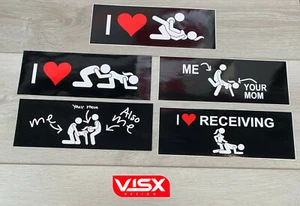 (5) Paquete Divertido Explícito Pegatinas para Parachoques Coche Divertido Pene Tu Mamá LGBTQ Cuernos Sexy - Imagen 1 de 1