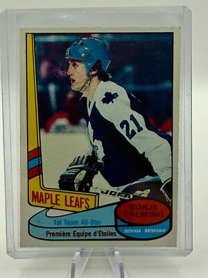 1980 O-Pee-Chee #85 Borje Salming Toronto Maple Leafs  Hockey card - Image 1 of 2