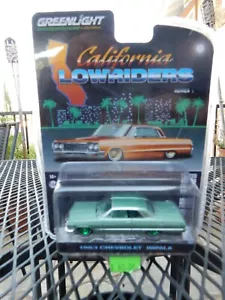 Greenlight 1963 Impala Lowrider Chase pieza escala 1,64 en verde - Imagen 1 de 2