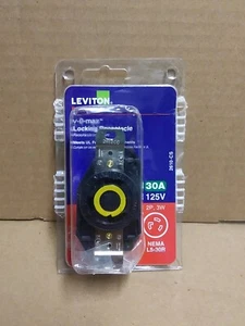 Leviton 2610-CS V-0-Max Flush Mount Locking Receptacle 30A 125V NEMA L5-30R - Picture 1 of 4