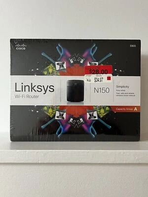 Linksys N150 Wi-Fi Wireless Router (E800) - New In Box - Sealed - Image 1 of 4