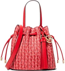 Neu mit Etikett Michael Kors Willa XS Conv. Handtasche Tasche in Purpurrot MK Sig CC Leder - Bild 1 von 18